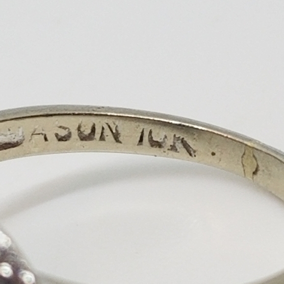 VINTAGE 1OK WHITE GOLD & COBALT BLUE SPINEL SUN BRAND LADIES RING - Picture 8 of 8